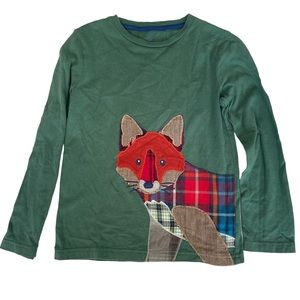 Mini Boden Fox Appliqué LS Shirt